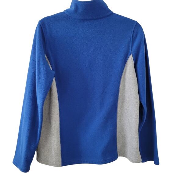 Izod Fleece Pullover Quarter Zip Jacket Medium Izod Gray Women Men Long Sleeve - Picture 2 of 4